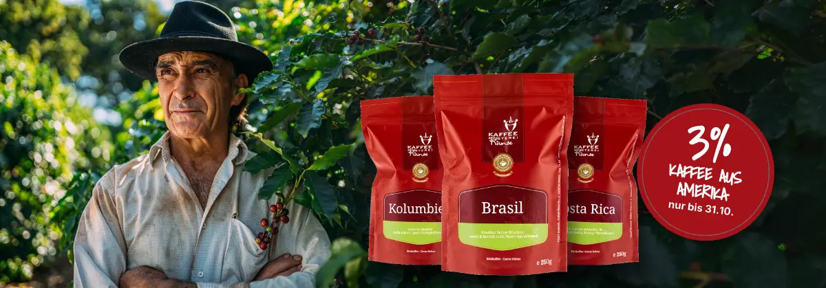 3 % Rabatt auf Kaffee aus Süd-, Mittelamerika und der Karibik – Kaffeebauer in der Plantage