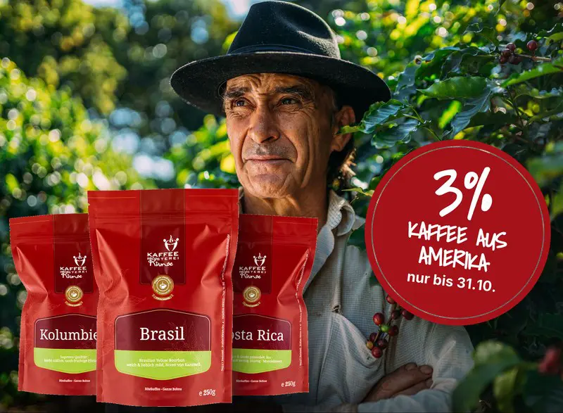 3 % Rabatt auf Kaffee aus Süd-, Mittelamerika und der Karibik – Kaffeebauer in der Plantage